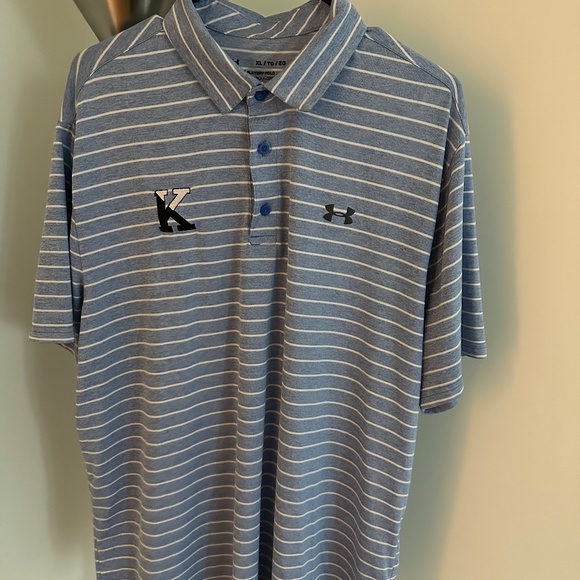 Under Armour UA - Men's Polo Shirt - White and Blue (XL) - Picture 1 of 2